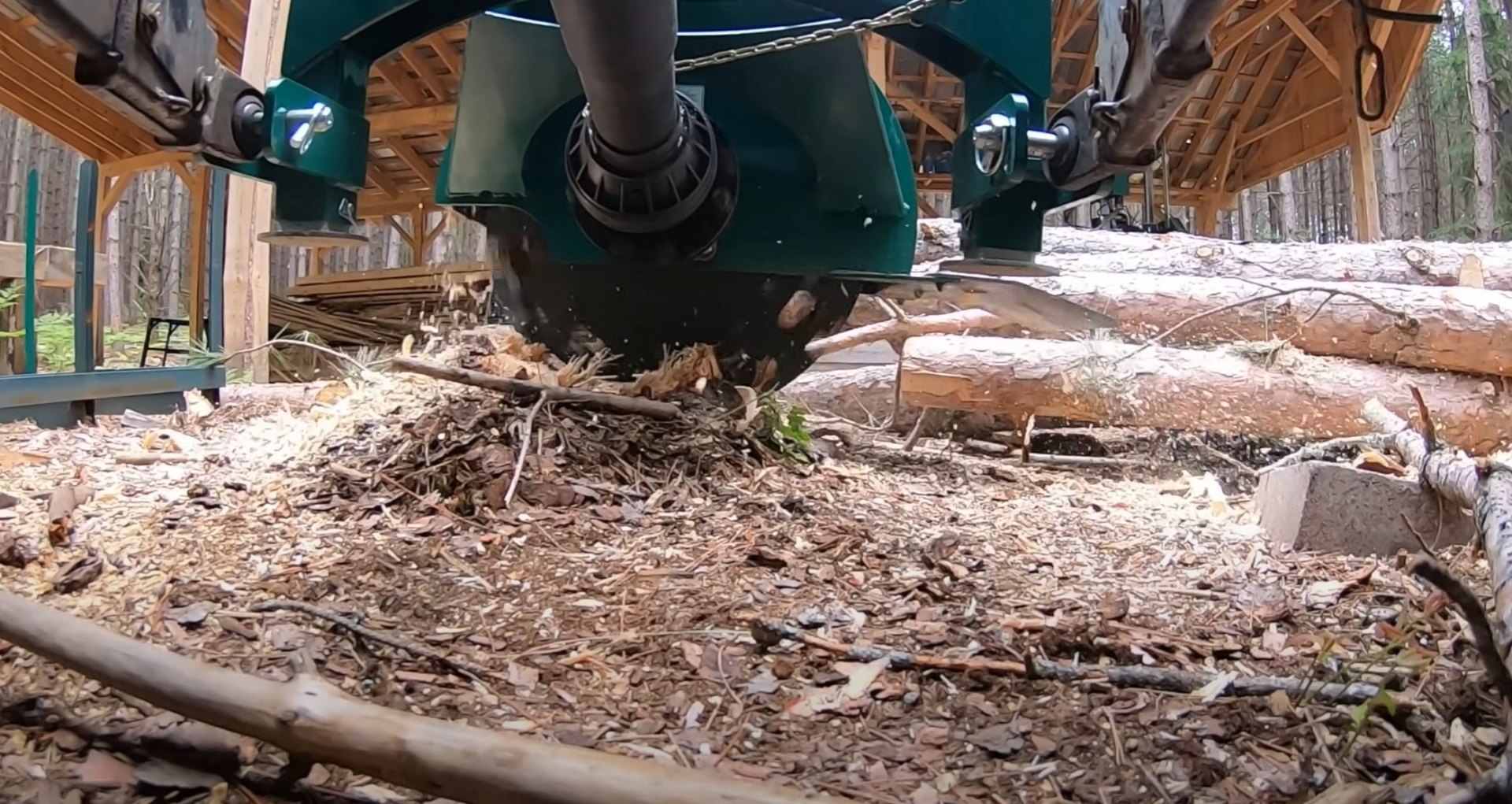Professional stump grinding equipment and sawmill operation in The Villages FL